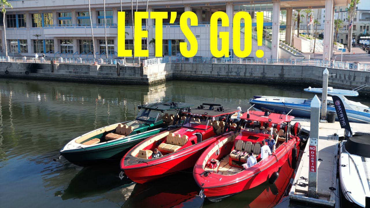 Let's Go! Make a rip from Tampa Bay into the Gulf in The Midnight Express 43, 5x 450R. Insta360 X3.