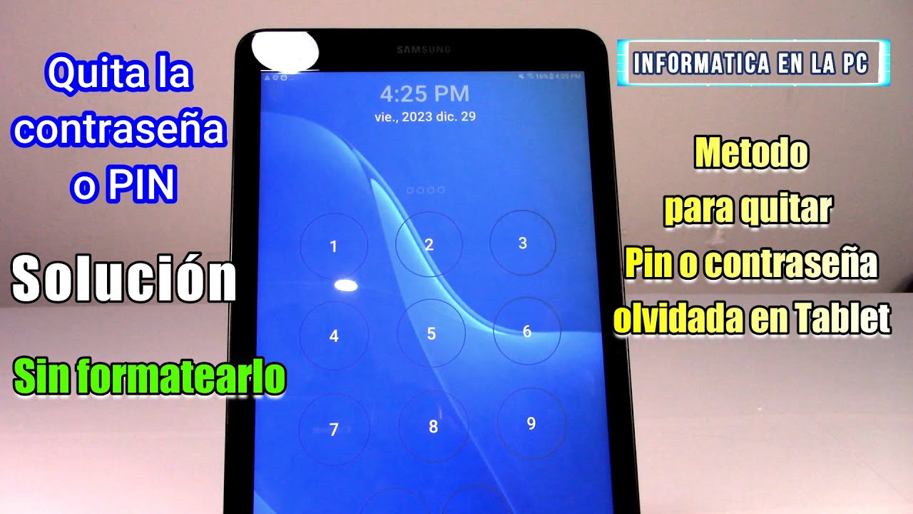 Como Desbloquear mi tablet eliminar contraseña olvidada / sin formatearlo / Sin Pin