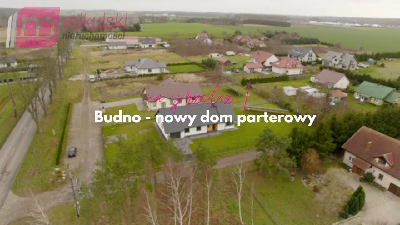 Budno - nowy dom parterowy, z wyposażeniem