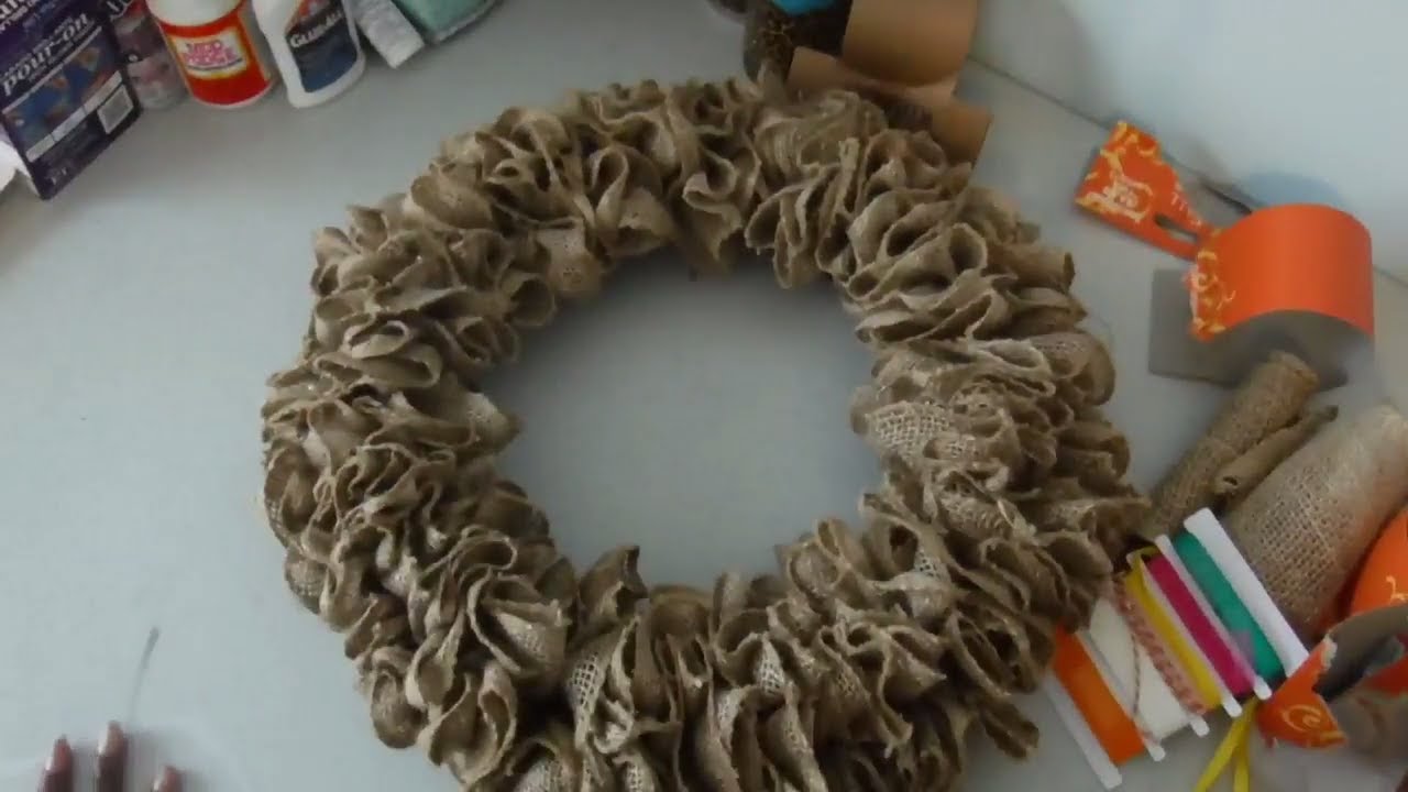 Very Simple Ruffle Burlap Wreath