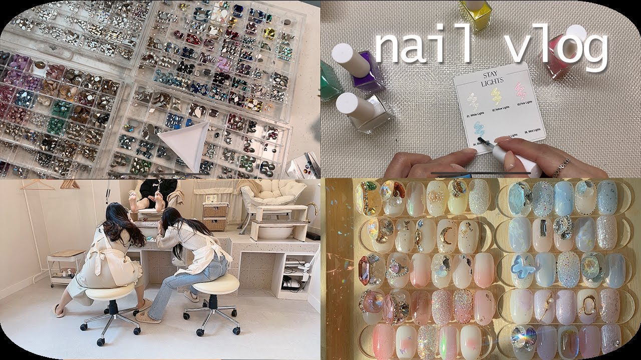 Nail vlog | 어른이날 네일샵브이로그 (5월이달의아트, 패디플래닝 교육, 메이크엔 스테이라이츠, 오스트리아스톤정리하기, 택배언박싱, 네일수강)