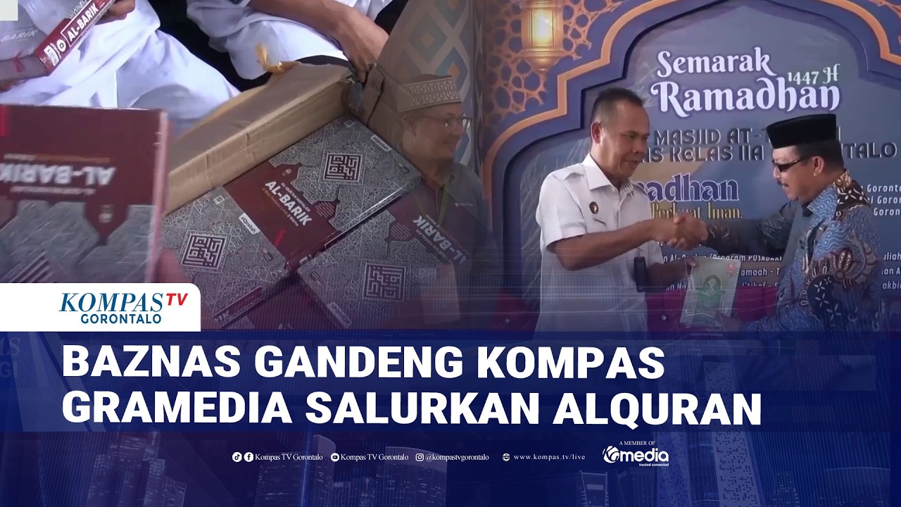 Baznas Gorontalo Gandeng Kompas Gramedia Salurkan Ratusan Al Quran