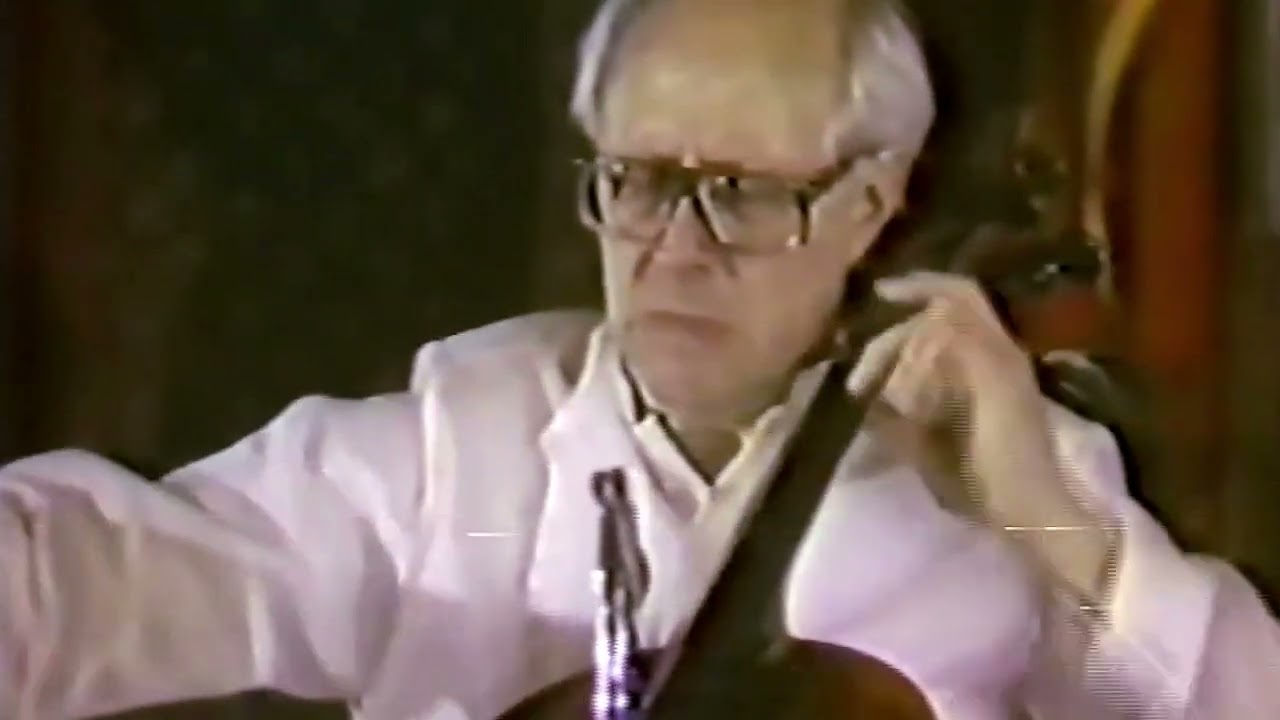 Mstislav Rostropovich with Nena del Rosario  Villanueva  performing Le Cygne by Camille Saint-Saëns