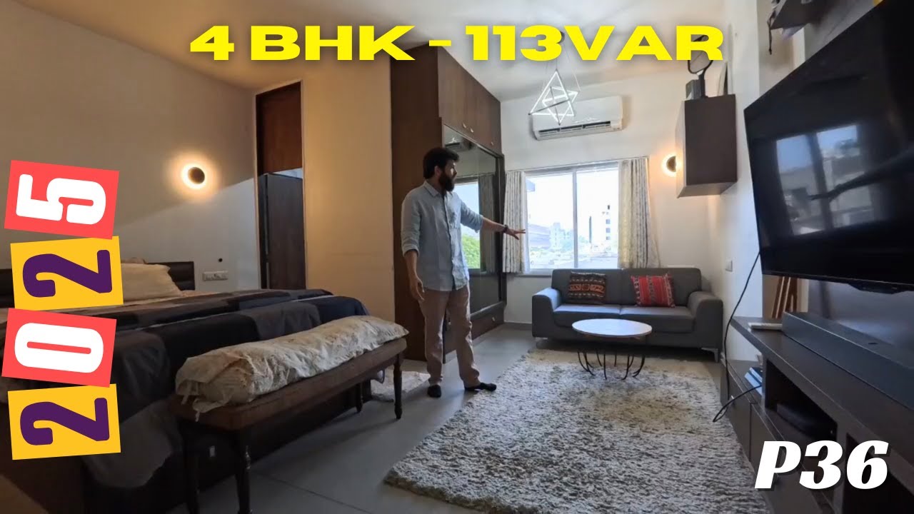 4BHK || 113 VAR || FULLY FURNISHED || 2/4 WHEELER PARKING || RAJKOT || 150 RING ROAD