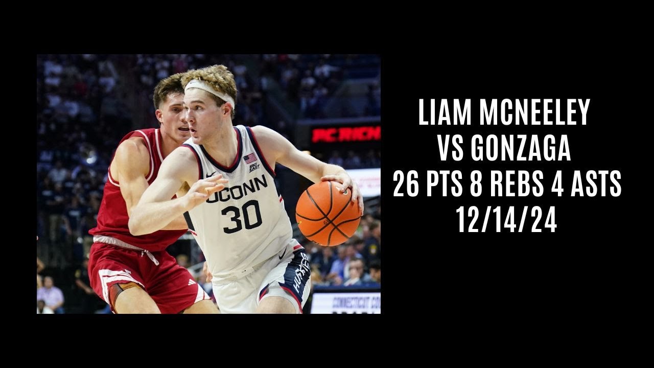 Liam McNeeley vs Gonzaga (26 PTS 8 REBS 4 ASTS) 12/14/24