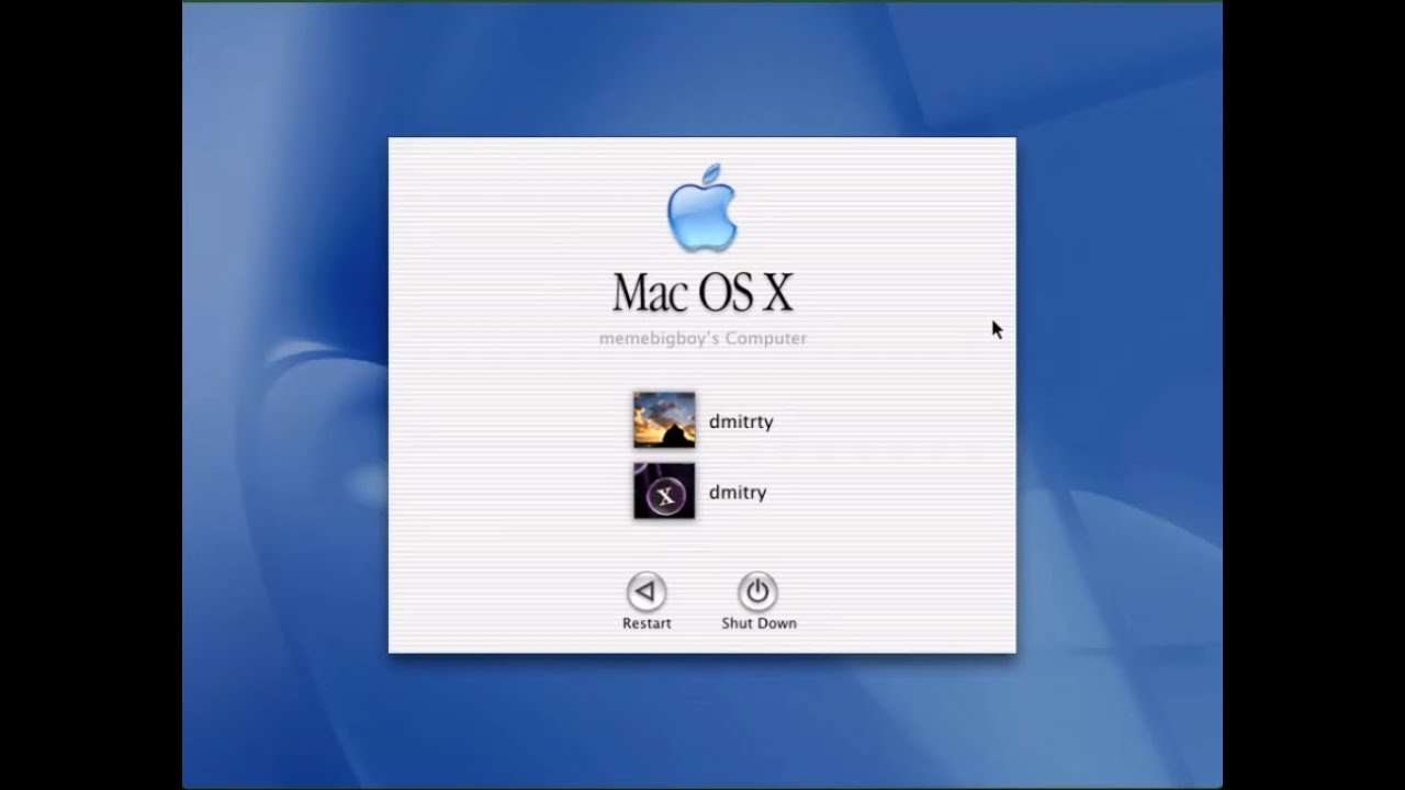 new user mac osx 10.1