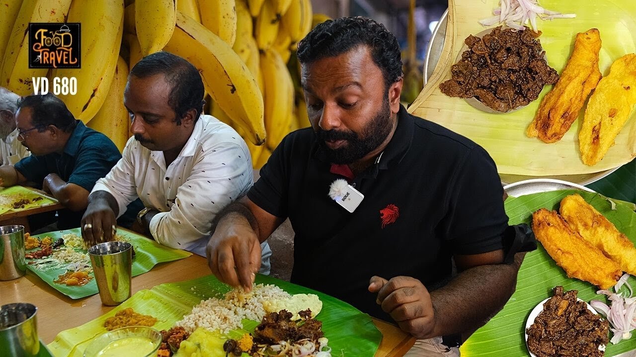 തിരോന്തരം പുളിശ്ശേരിക്കടയും പഴംപൊരി ബീഫും | Trivandrum Pulisherry Kada + G P Hotel Pazhampori Beef