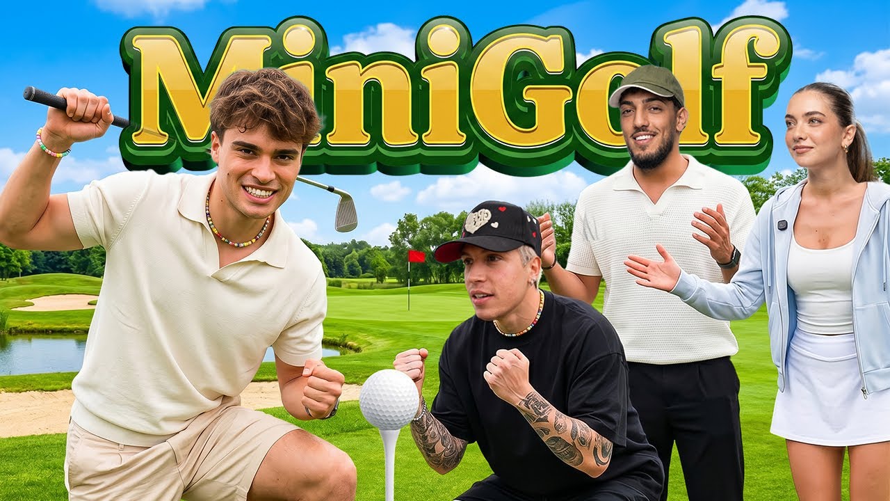 IO E ALESSIA sfidiamo a MINIGOLF⛳️ FRATINO e NIDHAL‼️