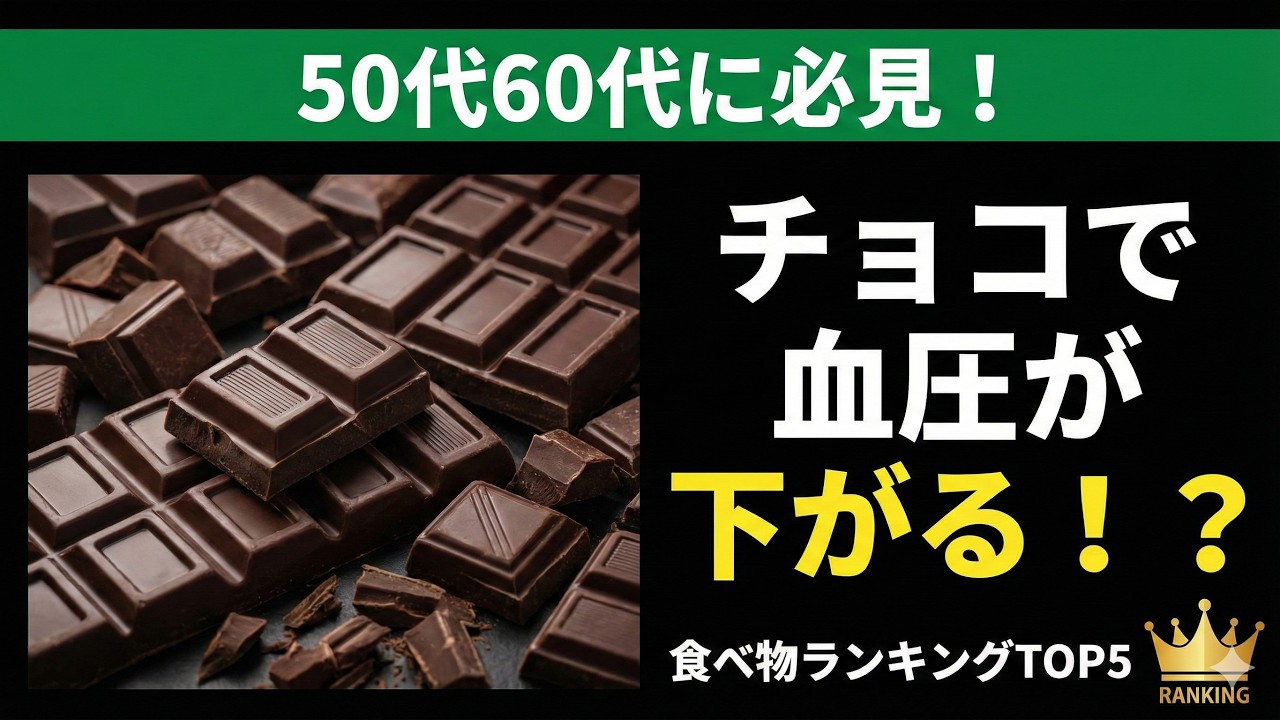 血圧を下げる最強食材５選！チョコが1位の真実