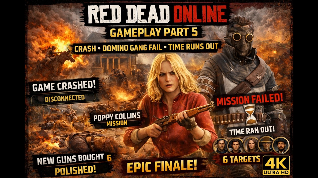 Red Dead Online Gameplay Part 5 | Crash, Domino Gang Fail & Time Runs Out ⏳ | RTX 5070 | 4K Gameplay