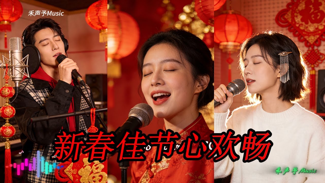 新春佳节心欢畅 (完整版) - 禾声予 | 男女对唱新年贺岁曲