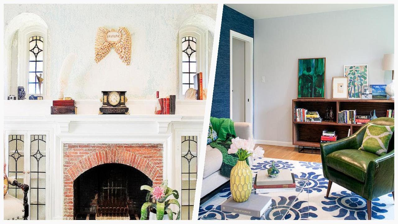 75 White Living Room With Blue Walls Design Ideas You'll Love ⭐️