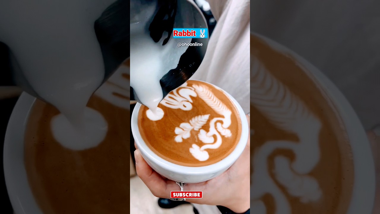 Rabbit in the garden🐇#latteart #shorts #viral #shortvideo