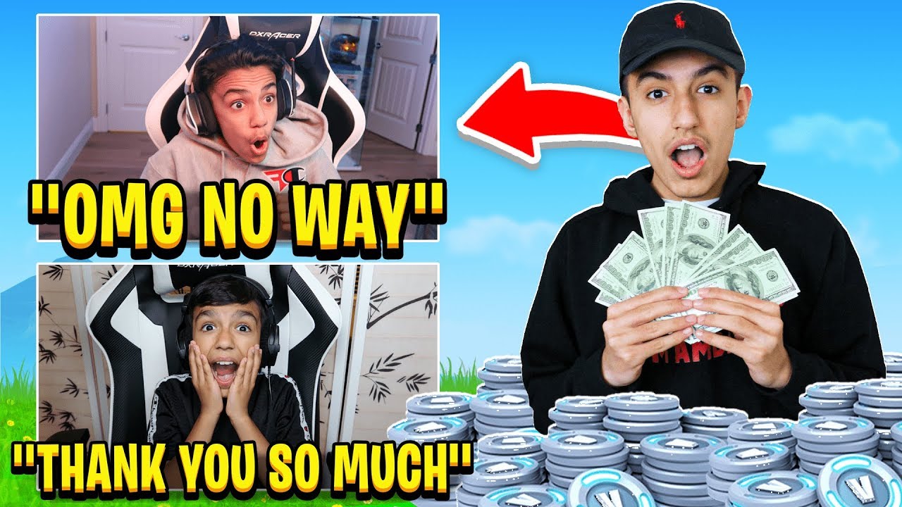 I Secretly Added V-Bucks To My Brothers Fortnite Accounts. They Freaked Out!