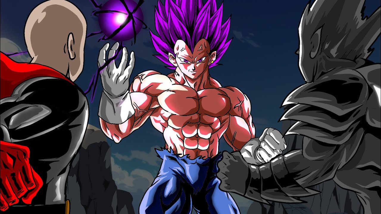 Vegeta vs Dark Saitama vs Cosmic Garou FULL FIGHT Fan Animation