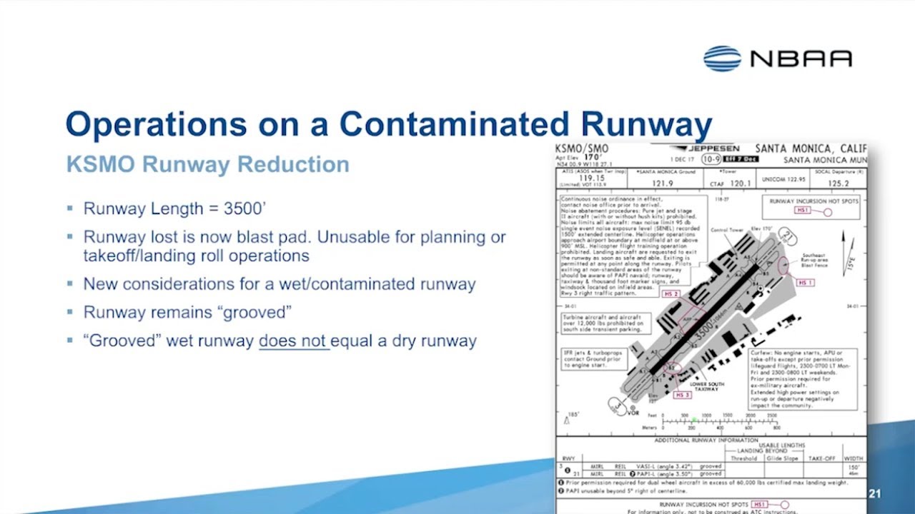 SMO Operations with the Shortened Runway &ndash; Contaminated Runway Operations