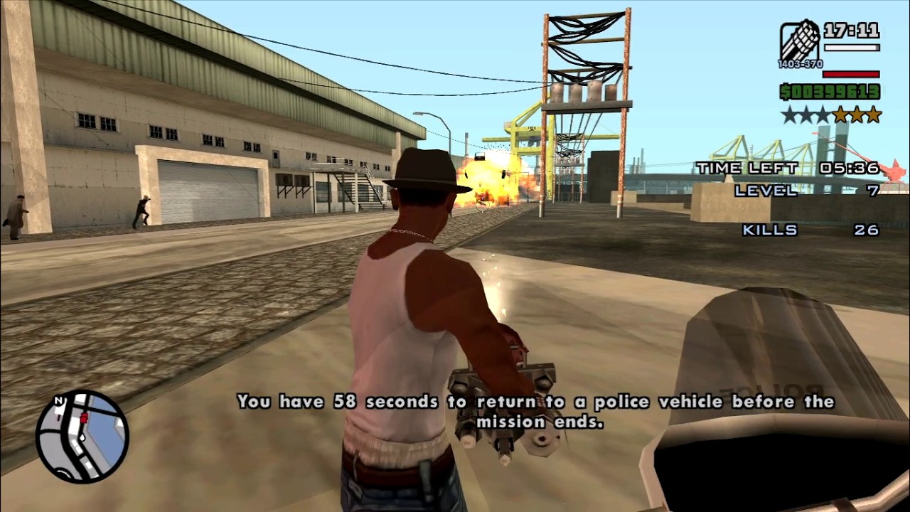 GTA San Andreas Vigilante Missions Using A Minigun!!!
