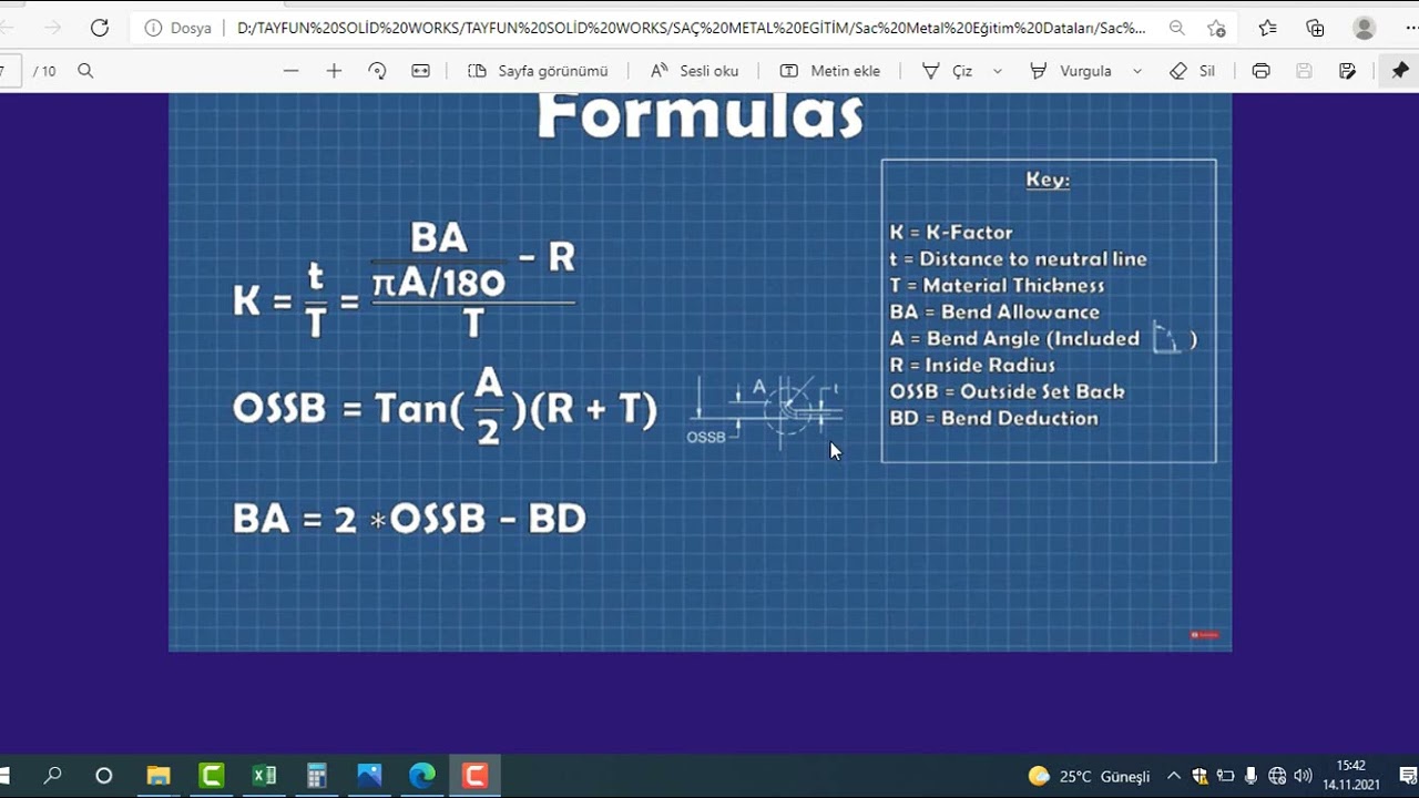 9-3) SOLİDWORKS K FACTÖR (K FAKTÖRÜ)