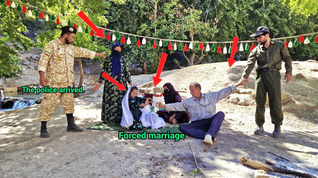 Attempted forced marriage of runaway bride by river; police intervened