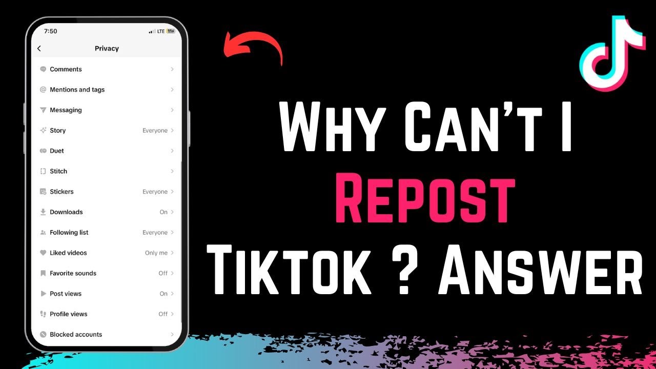 Почему я не могу сделать репост в TikTok!