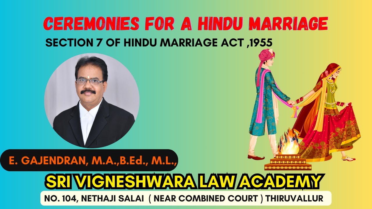 Ceremonies for a Hindu Marriage | Section 7 of HMA, 1955 | Case law for hindu marriage | Pheras |