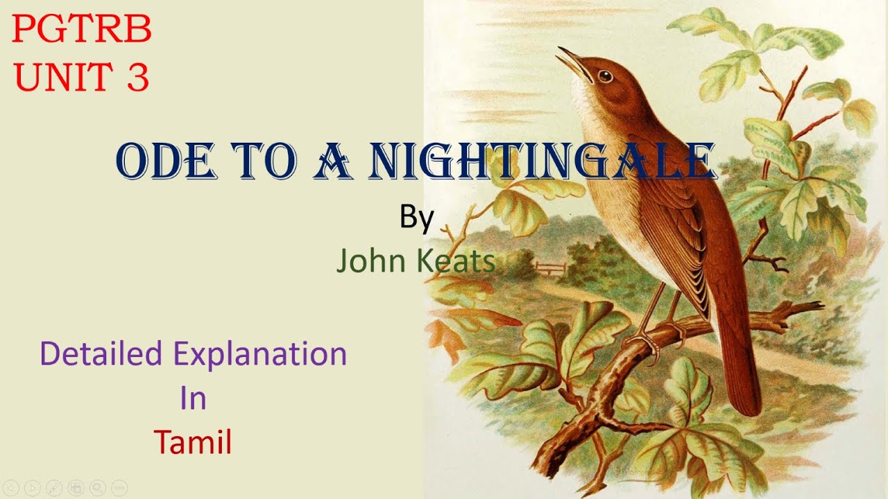 Ode to a Nightingale by John Keats #net #set #pgtrb #ugtrb #upsc