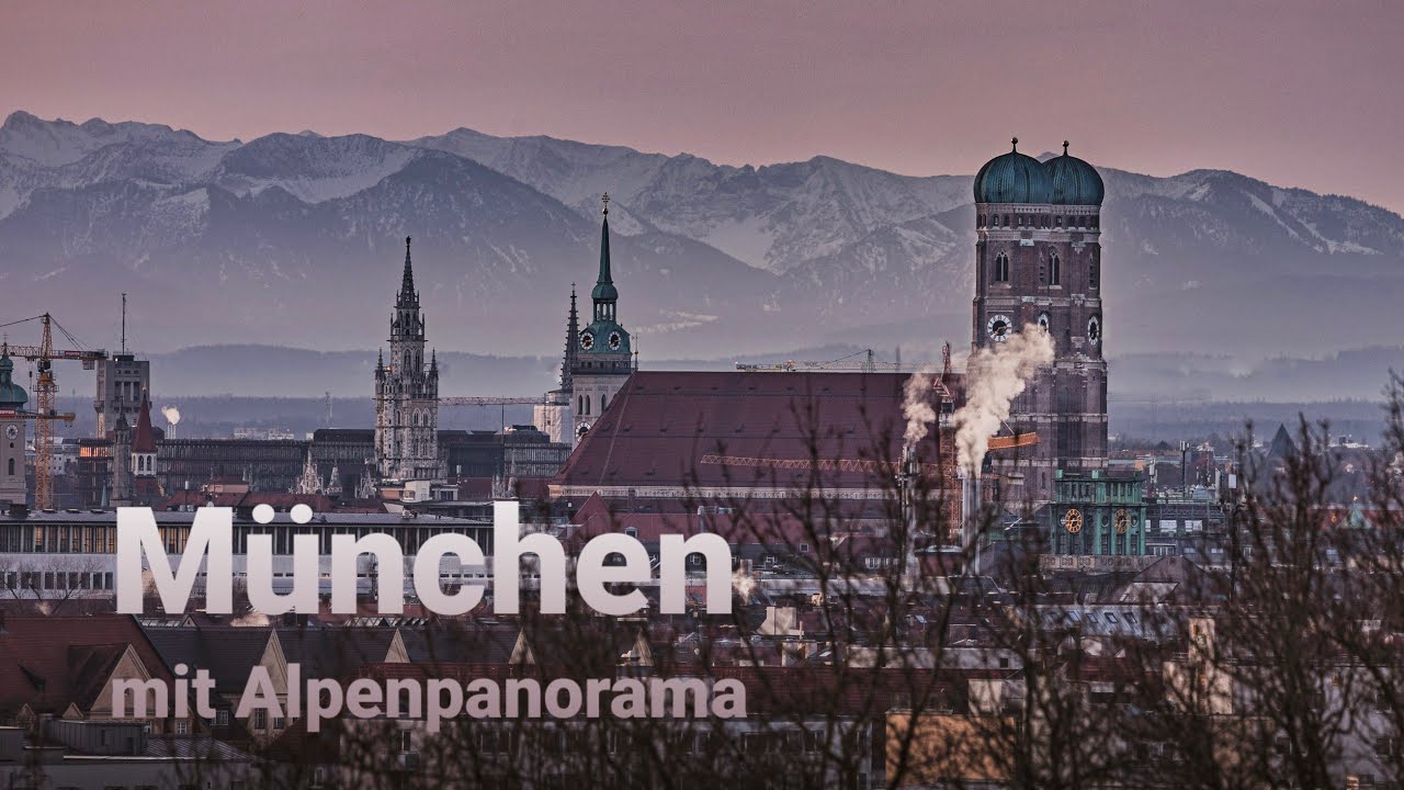 München fotografieren - Alpenpanorama bei Sonnenaufgang