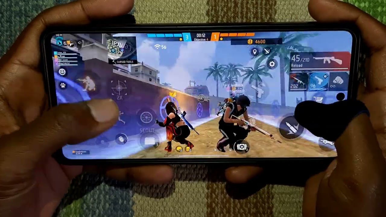 Free Fire Max Cs-ranked 2Fingure Custom HUD Handcam Mobile Gameplay with commentary