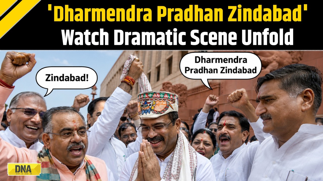 CJP Protest: 'Dharmendra Pradhan Zindabad' Ex-Education Minister Gets Big Welcome After Resignation