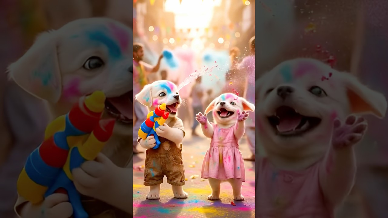 Poor Puppy Works Hard to Buy Holi Gift for Sister ❤️🥺 #emotionalstory #holispecial
