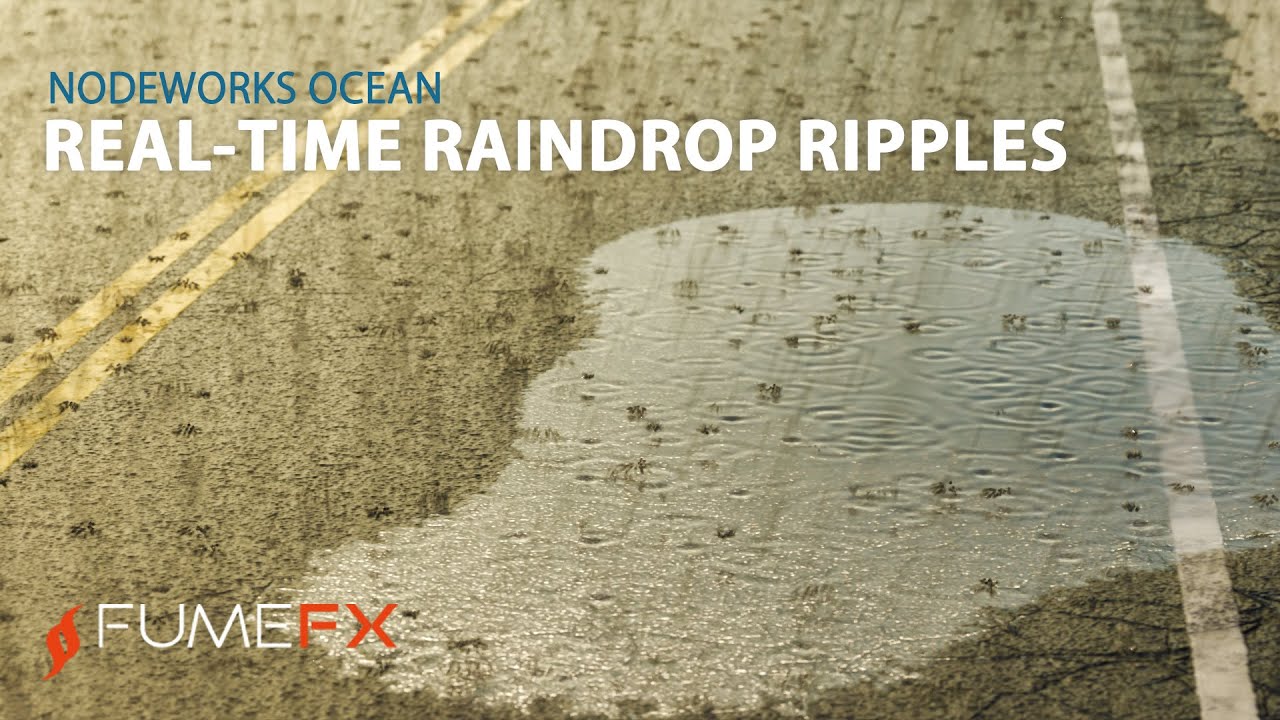 FumeFX Real-Time Raindrop Ripples - 3ds max Tutorial