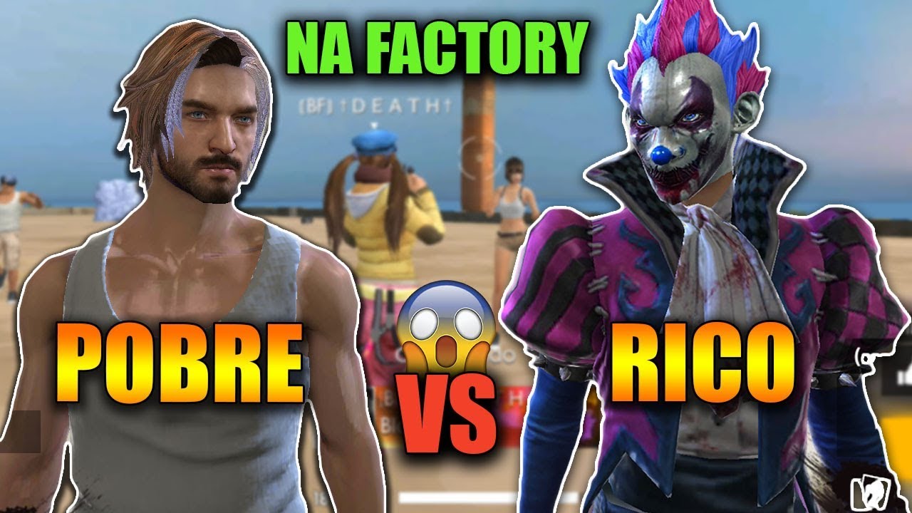POBRE x RICO EM CIMA DA FACTORY  - A GRANDE BATALHA NO FREE FIRE #freefire #ff