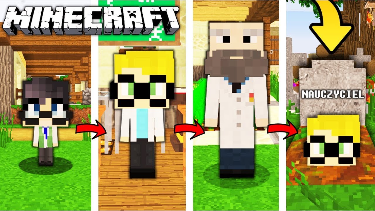 ŻYCIE NAUCZYCIELA W MINECRAFT || OD NARODZIN DO ŚMIERCI