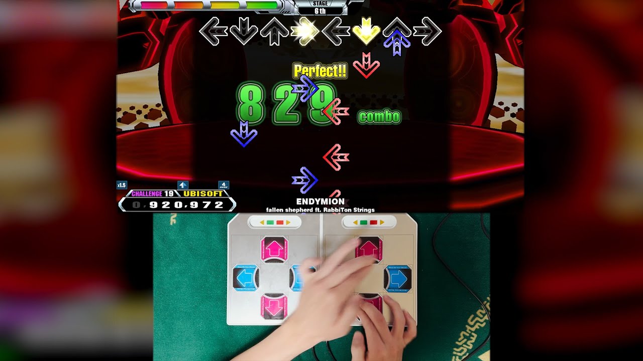 [DDR] ENDYMION (Double Challenge) - Full Combo with DDR Mini Controller.