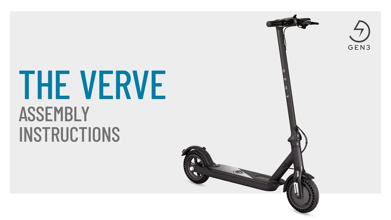 GEN3 The Verve Electric Scooter Assembly Instructions - ELM103