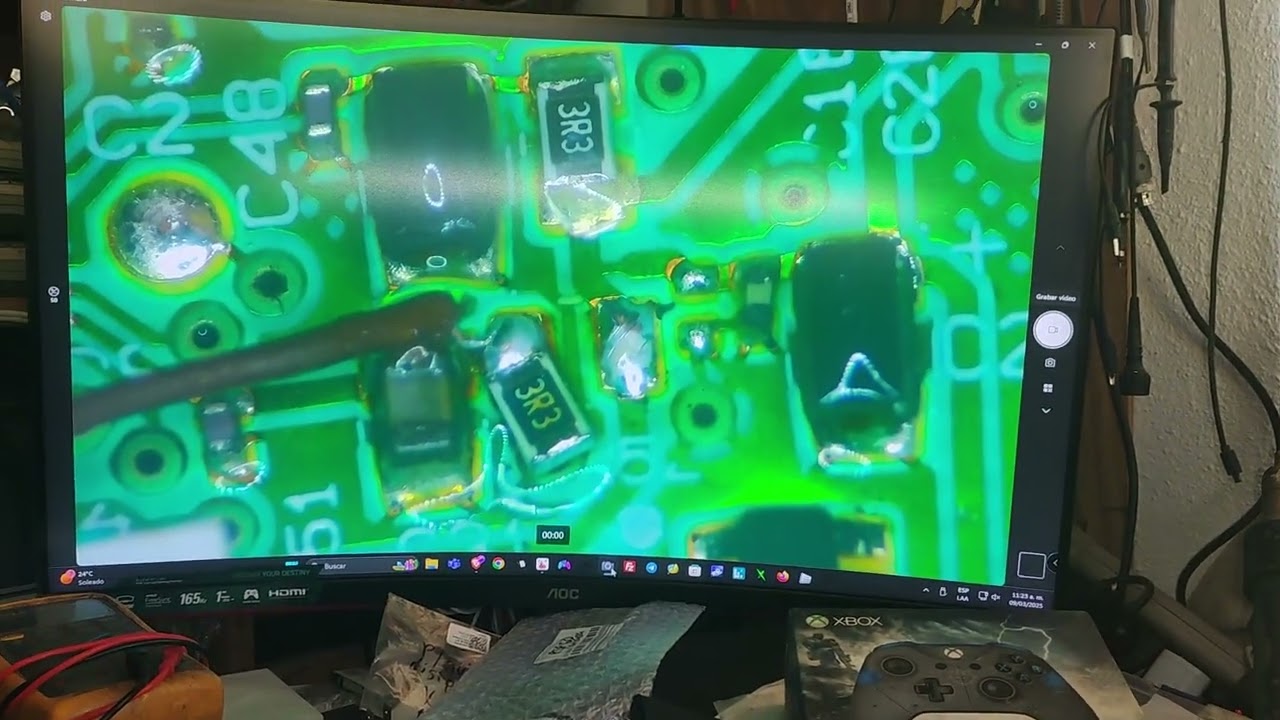 Control Xbox 360 Drena la Carga de las Pilas - Corto en Capacitor