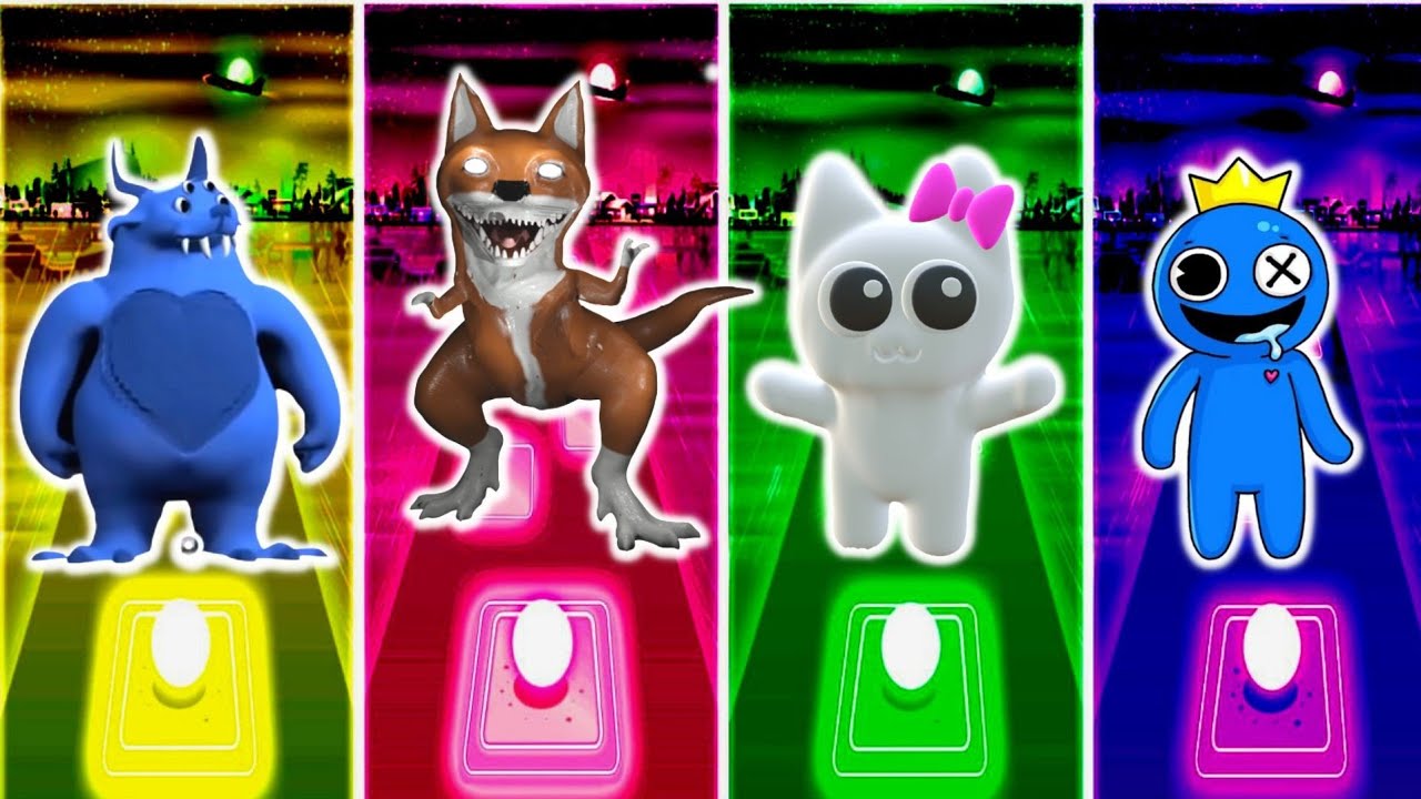 Dr Fluffypants 🆚️ Kittysaurus 🆚️ Banbaleena 🆚️ Rainbow Friends ⚪️ Tiles Hop Edm Rush