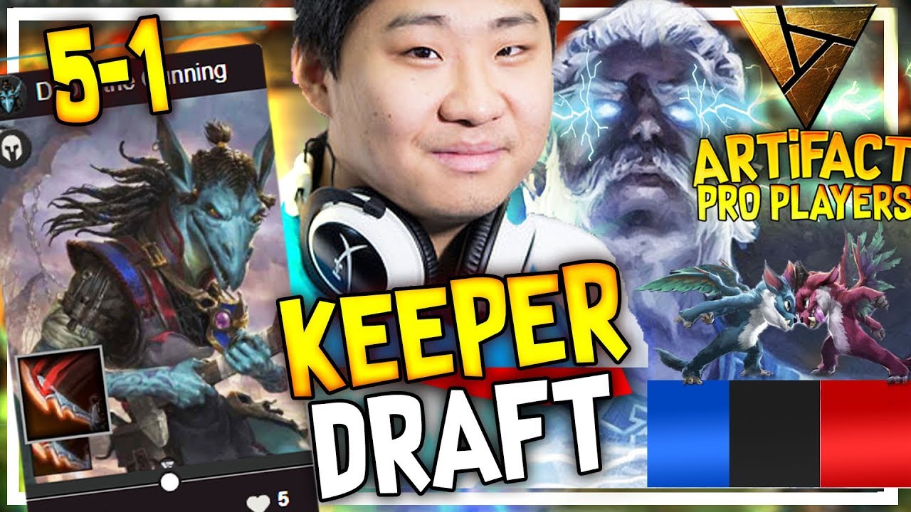 Artifact  5 Victory in Keeper Draft with Strifecro! Deck Blue - Black - Red