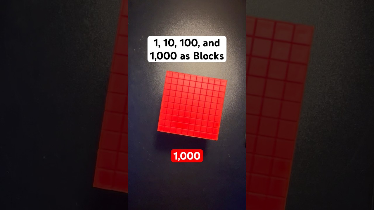 1, 10, 100 и 1000 как блоки #Shorts #math #maths #mathmatics #numbers