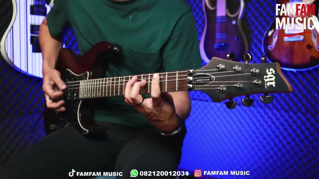 Review Schecter Banshee 6FR SGR in Walnut Satin Demo Sound Gitar by Famfam Music