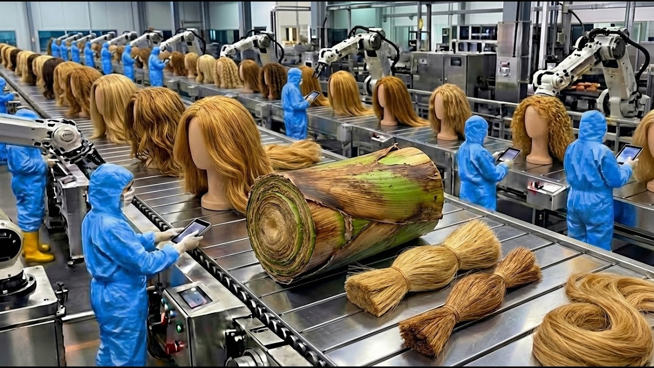 Inside the Banana Fiber Wig Factory | From Banana Stem to Luxury Wigs (Full Process)