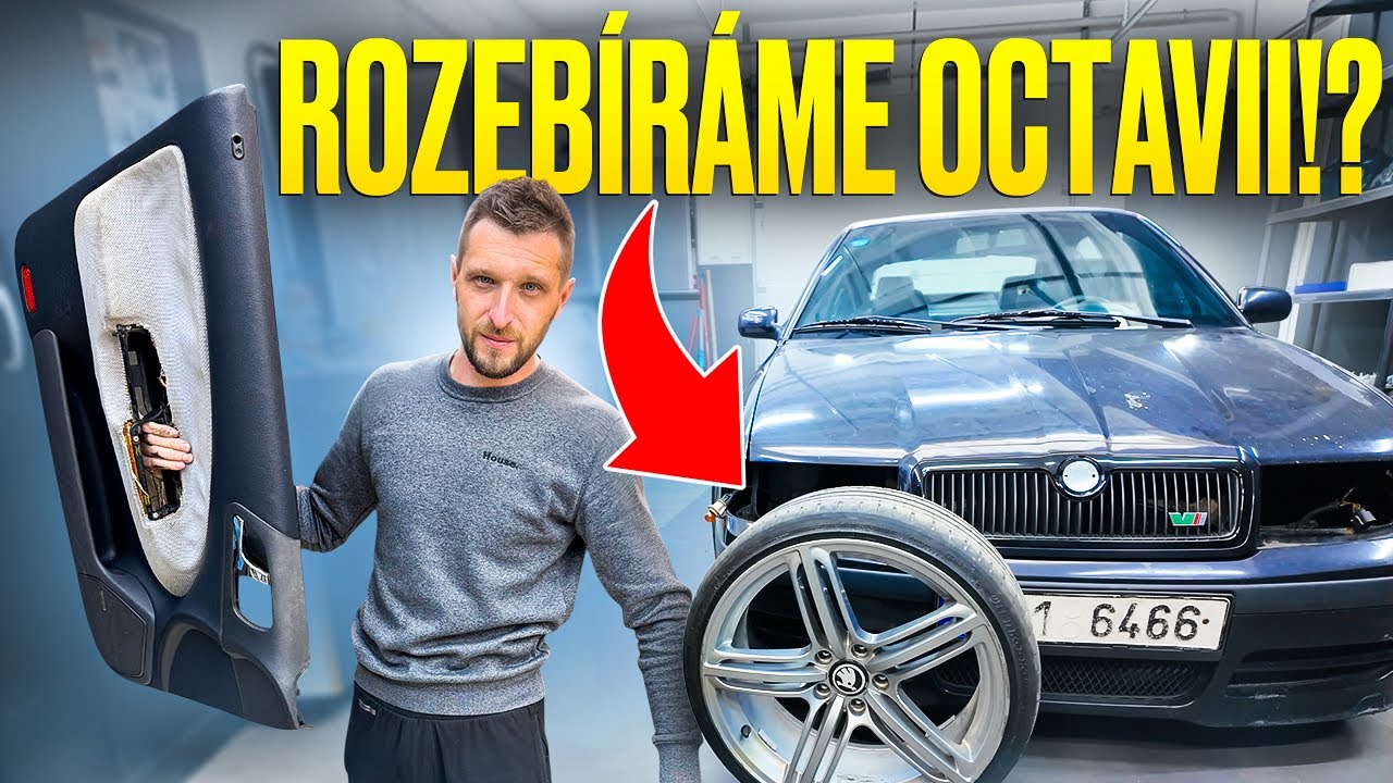 Naše OCTAVIA RS prochází proměnou! Nová maska, oprava sedačky a světla dolů! Pt.5