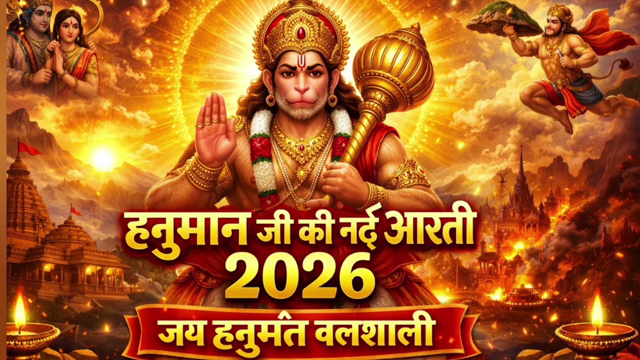हनुमान जी की नई आरती 2026 🙏 | जय हनुमंत बलशाली | Hanuman Ji Ki Aarti | Bajrangbali Bhajan 