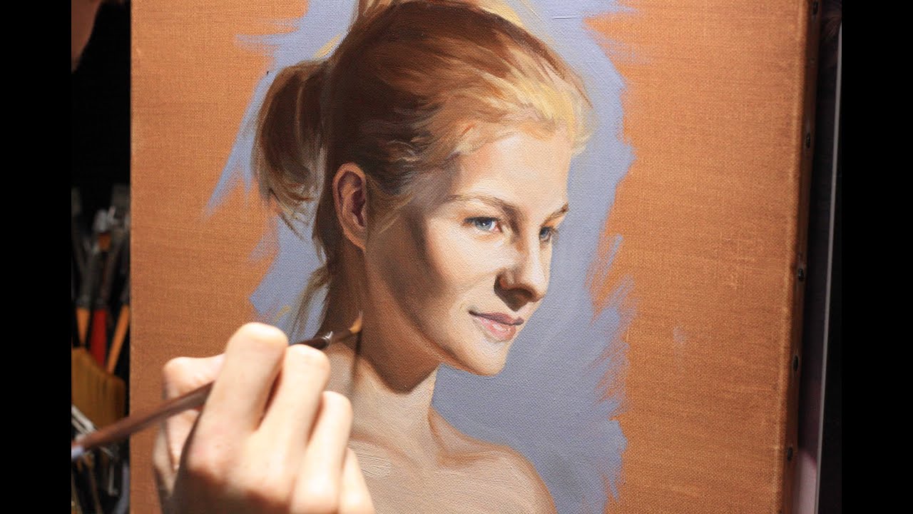 Time lapse Oil Painting Portrait - the portrait study