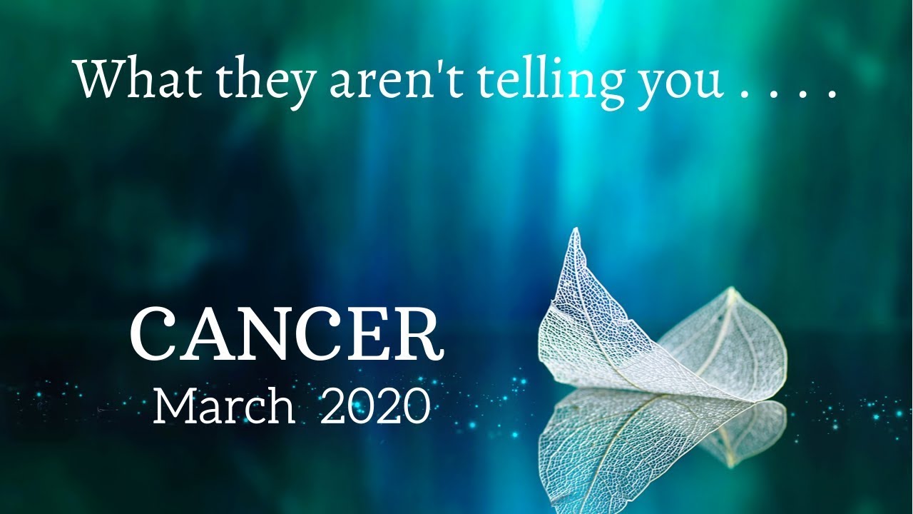 CANCER: What They Aren't Telling You . . . March 2020
