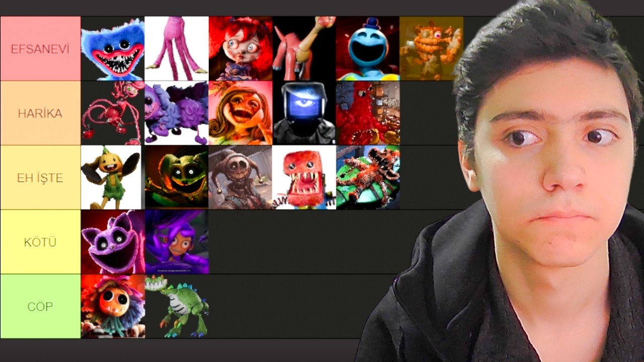 TÜM POPPY PLAYTİME KARAKTERLİNİ SIRALADIM! - Tierlist