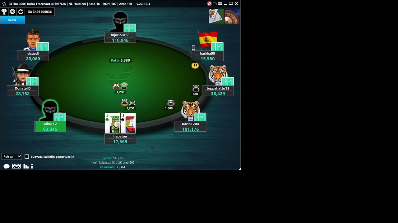 Veikkaus 300€ Freezout Online Poker Tournament! WIN! Highlights!