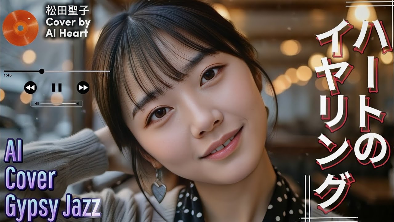 松田聖子「ハートのイヤリング」をバックパッカーAI HeartがGypsy Jazzカバー。ボヘミアン！#松田聖子 #ハートのイヤリング #Jpop #GypsyJazz #love #AICover