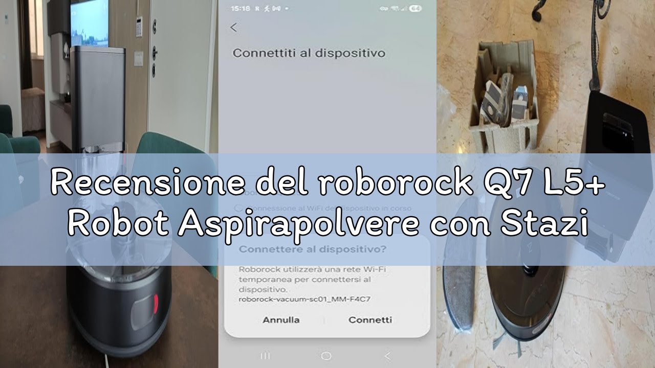 Recensione del roborock Q7 L5+ Robot Aspirapolvere con Stazione Svuotamento Automatico, 8.000 Pa, Qu