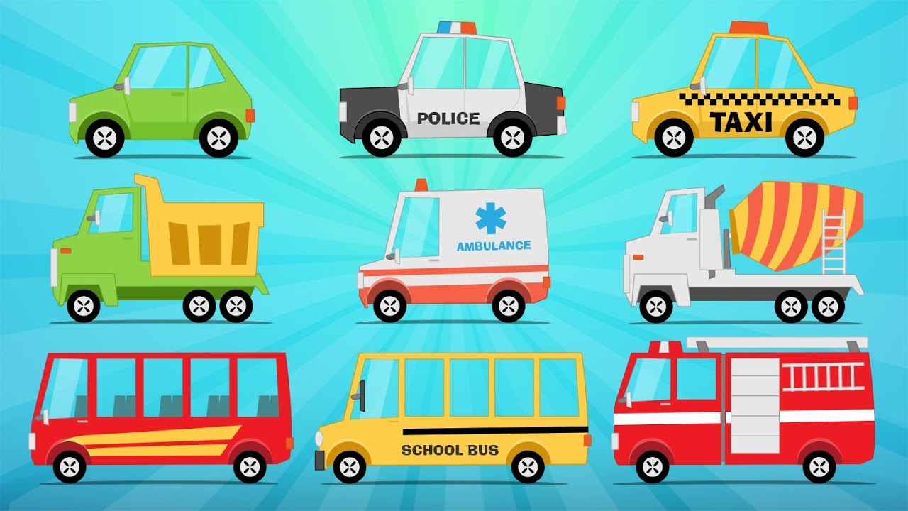 Learn Street Vehicles for Kids in Arabic  - تعليم وسائل النقل باللغة العربية للاطفال